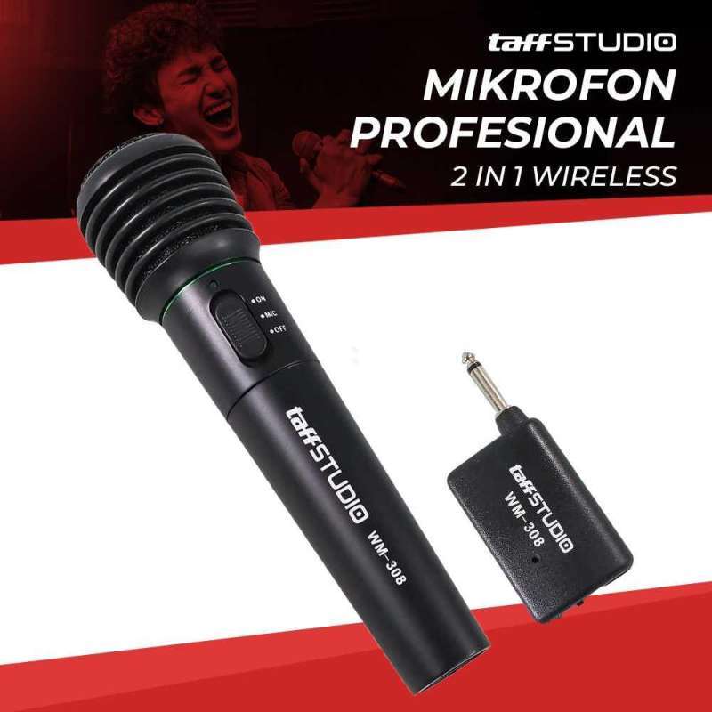 Jual Mikrofon Karaoke Mic Profesional 2 In 1 Wireless Wired Wm308