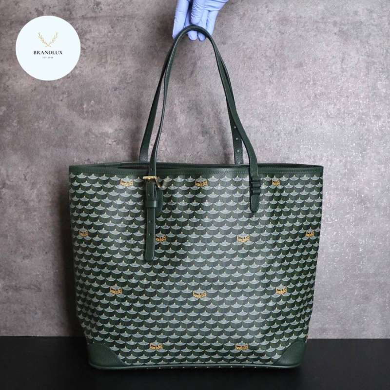 FAURE LE PAGE FLP Daily Battle Tote Bag 35 in Green 100 Authentic