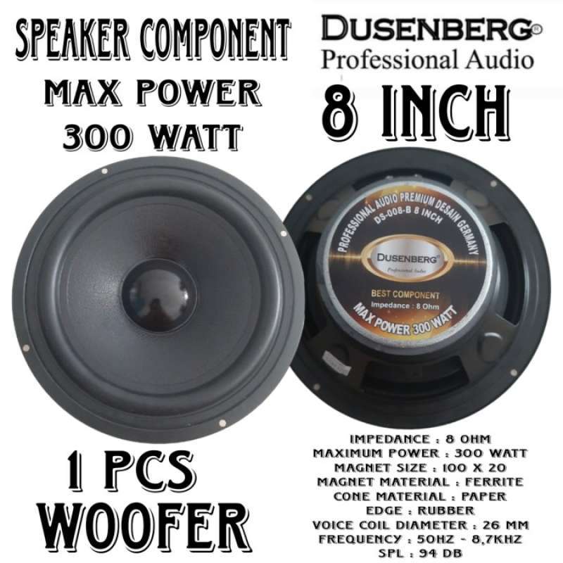 SPEAKER INCH DUSENBERG BEST COMPONENT WOOFER DS-008-B ORIGINAL