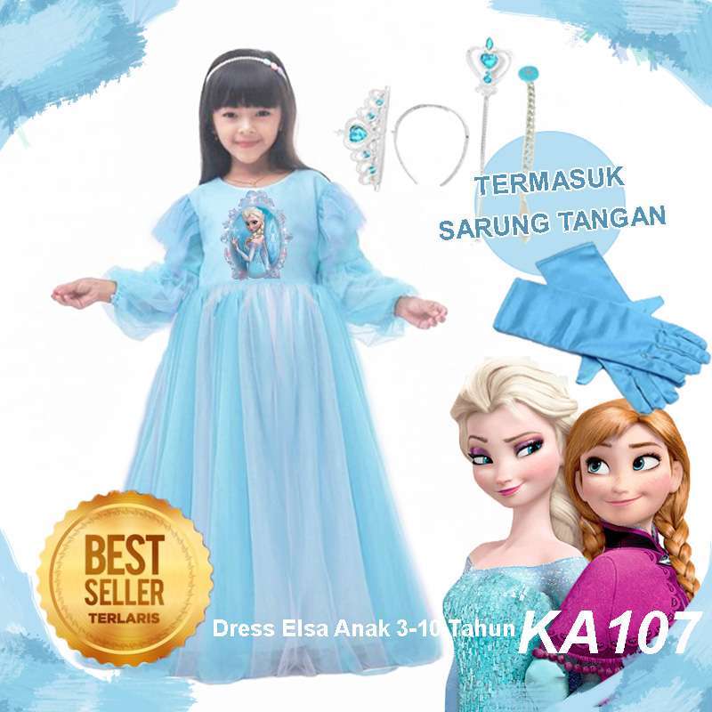 Baju anak princess elsa frozen deals