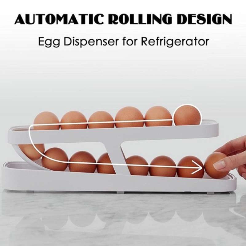 Jual Tempat Penyimpanan Telur Dispenser Automatic Scrolling Egg Rack ...