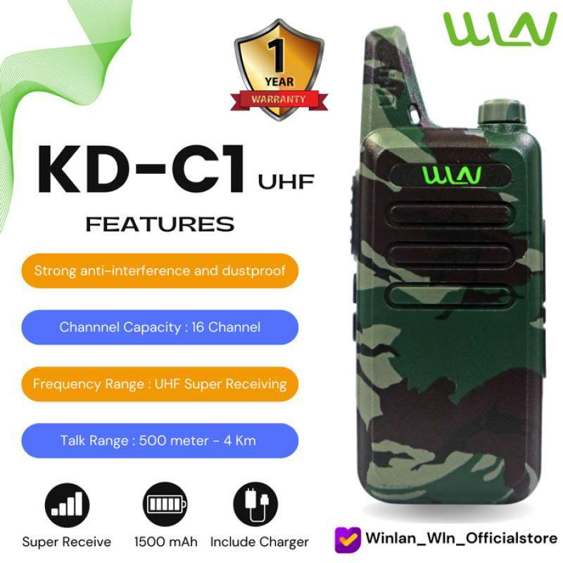 Jual Wln Winlan Ht Satuan Walkie Talkie Kdc1 Uhf Tanpa Dekstop