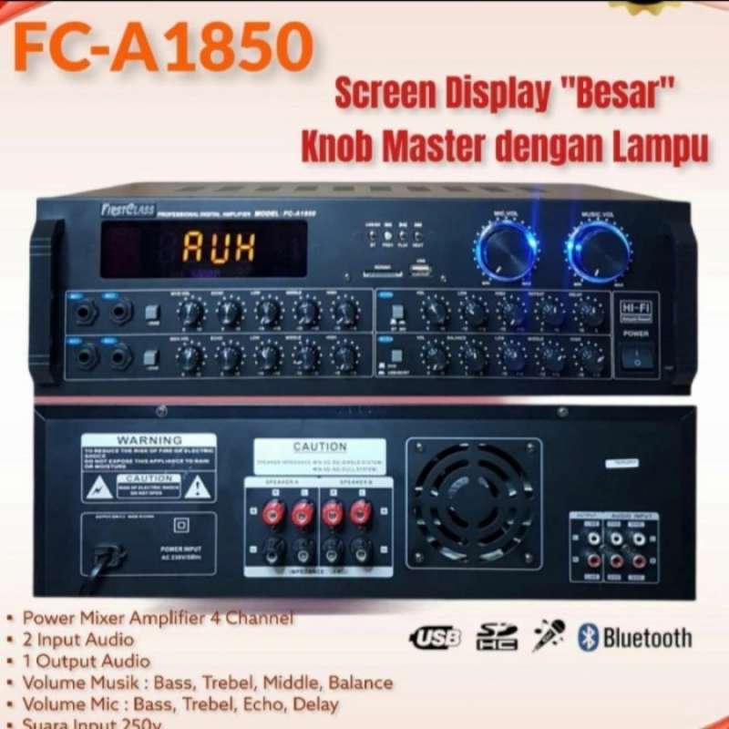 Promo Amplifier Karaoke / Ampli Bluetooth Equalizer Output 4 Diskon 23% ...