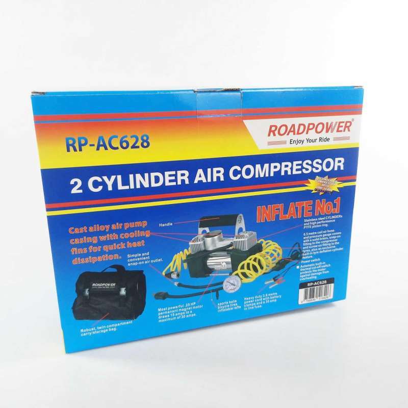 Jual Pompa Ban Compressor Double Cylinder 12v 150 Psi 628-4x4 Pompa ...