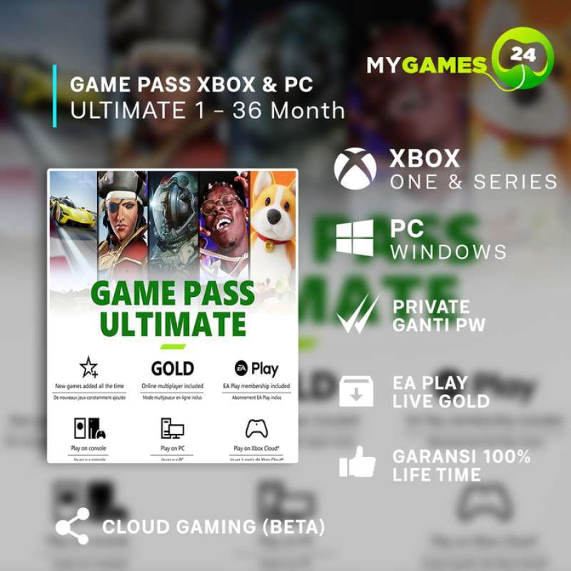 Jual Xbox Game Pass / Gamepass Ultimate Xbox Pc Cloud Gaming - 14 Bln ...
