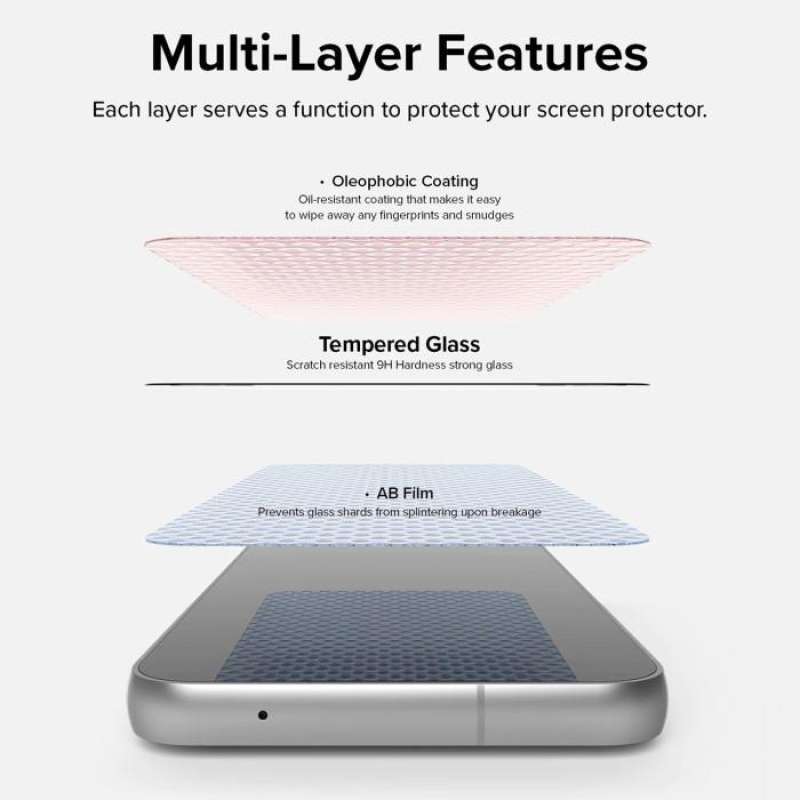 Tempered Glass Samsung Galaxy S23 FE Ringke Clear Cover 9H Protector