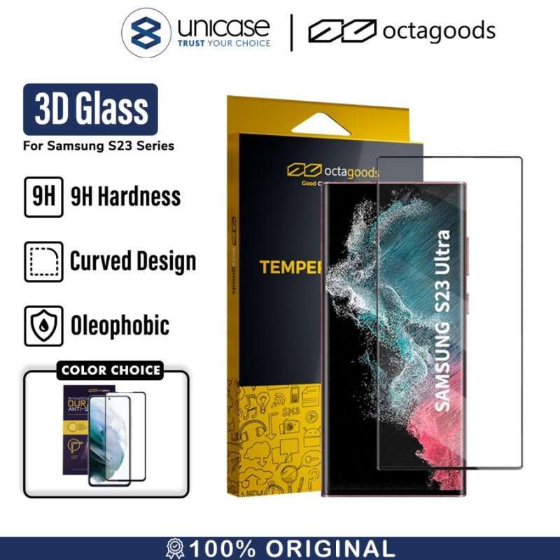 Tempered Glass Samsung Galaxy S23 Ultra Plus OctaGoods Clear Cover 9H