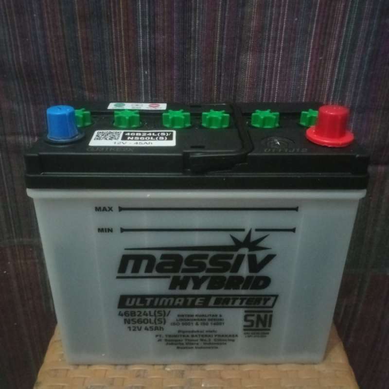Promo Aki Ns60ls 46b24ls Hybrid Basah 12v 45ah Sienta Innova Terbaik