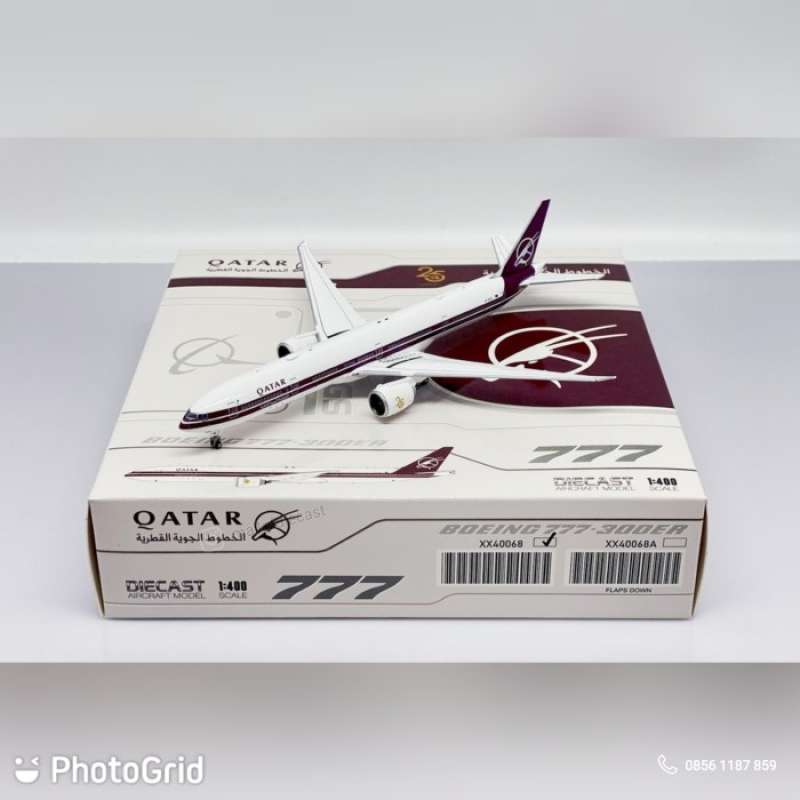 Modèle Réduit Avion Qatar Airways Boeing 777-300ER A7-BAA - Échelle 1/200 - Neuf