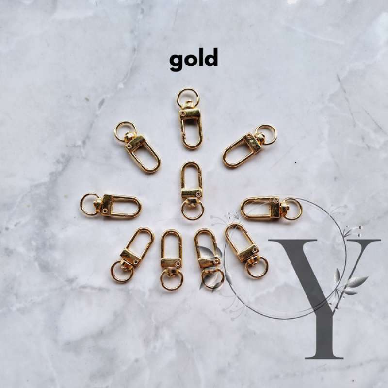 Jual Kew Kew Kait Besi Cantelan Pengait Lobster U Id Name Tag Gantungan