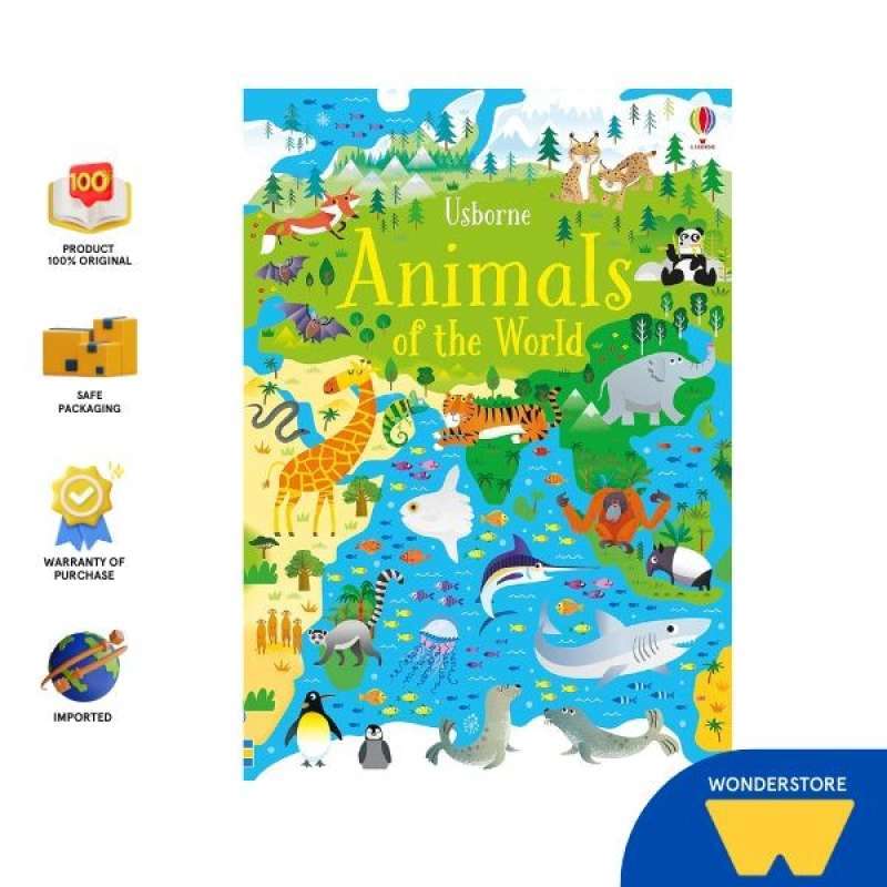 Promo Buku Import Animals Of The World Book And Jigsaw (usborne Book ...