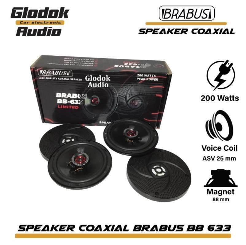 Promo Speaker Coaxial 6 Inch 2 Way Brabus Bb633 Sepasang Terbaru Diskon 41 Di Seller Mastaera Shop Kramat Kota Jakarta Pusat Blibli