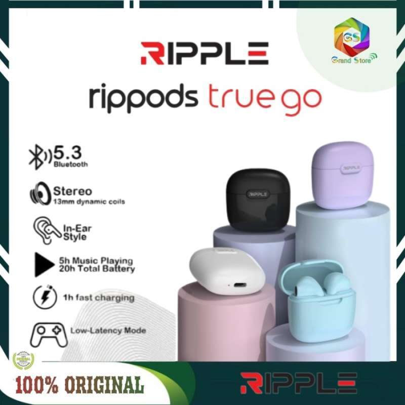 Promo Headset Bluetooth Ripple | Tws Rippods True Go Wireless Earphone ...