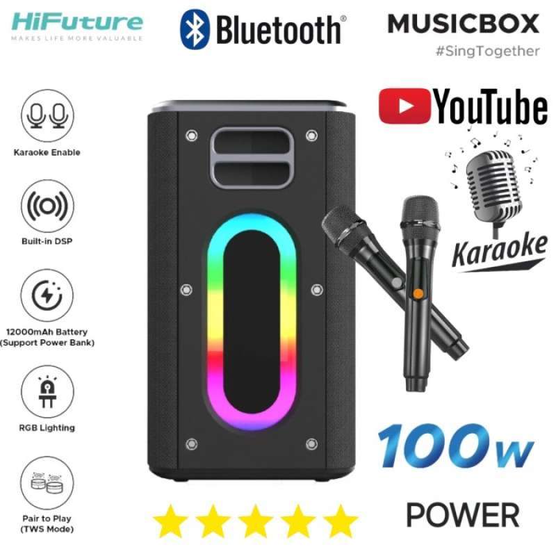 Promo Speaker Bluetooth Portable With 2 Mic Wireless - Speaker Karaoke ...