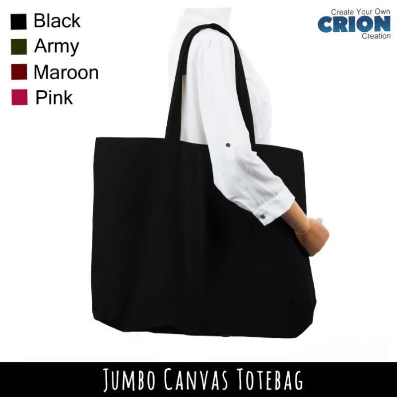 Tote bag kanvas besar best sale