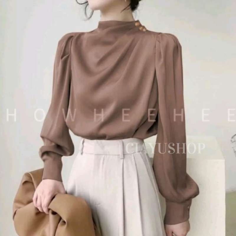 Apolina｜meera blouse almond APOLINA MEERA BLOUSE (almond) - SEN_TO_SENCE