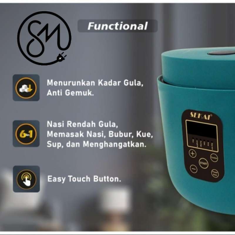 Jual Magic Com Sekai Cwm-720 Ls Magic Digital Rice Cooker Low Carbo ...