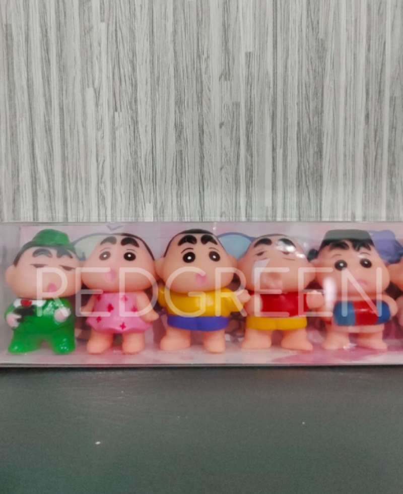 Jual Mainan Anak Action Figure Kartun Mini Figure Sinchan Karet Set Isi