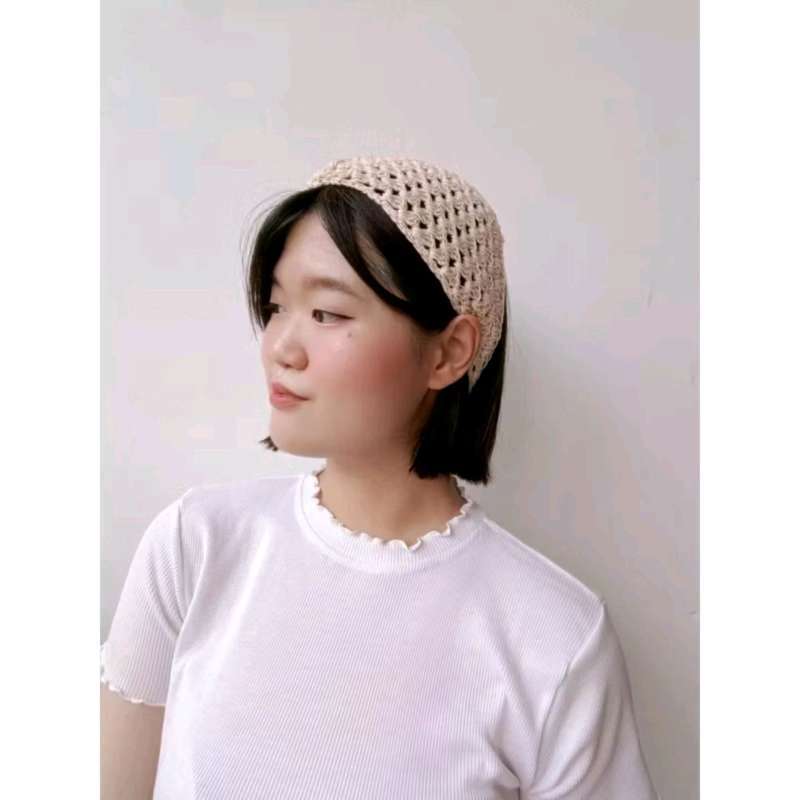 Bando Scrab Rajut Jual Bando Bandana Rajut Segitiga Knit Headband Triangle Knitted Bando ...