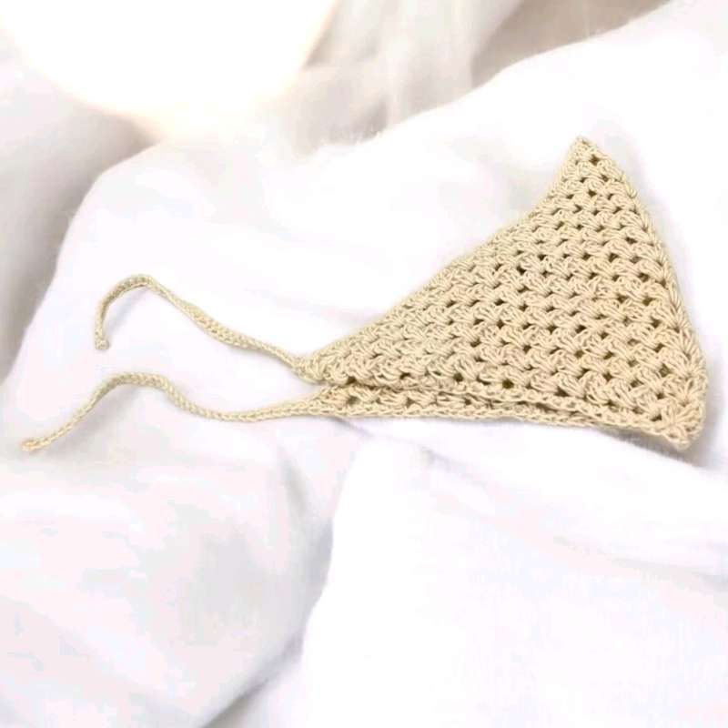 Bando Scrab Rajut Jual Bando Bandana Rajut Segitiga Knit Headband Triangle Knitted Bando ...