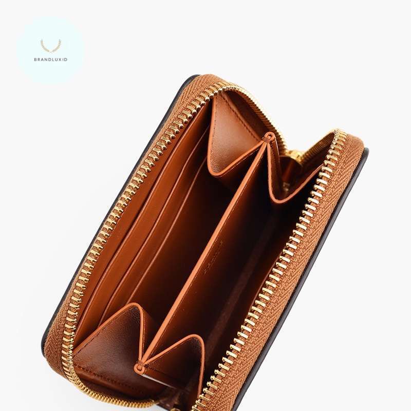 Jual Celine Cuir Triomphe Compact Zipped Wallet In Tan
