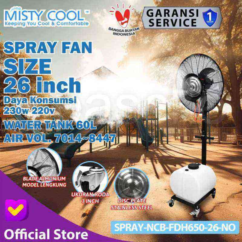 Jual Misty Cool Spray Fan 26 Inch Spray-ncb-fdh650-26-no Kipas