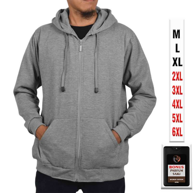 Jaket Sweater Pria Hoodie Polos Tanpa Topi VINSMOKE- Sweater