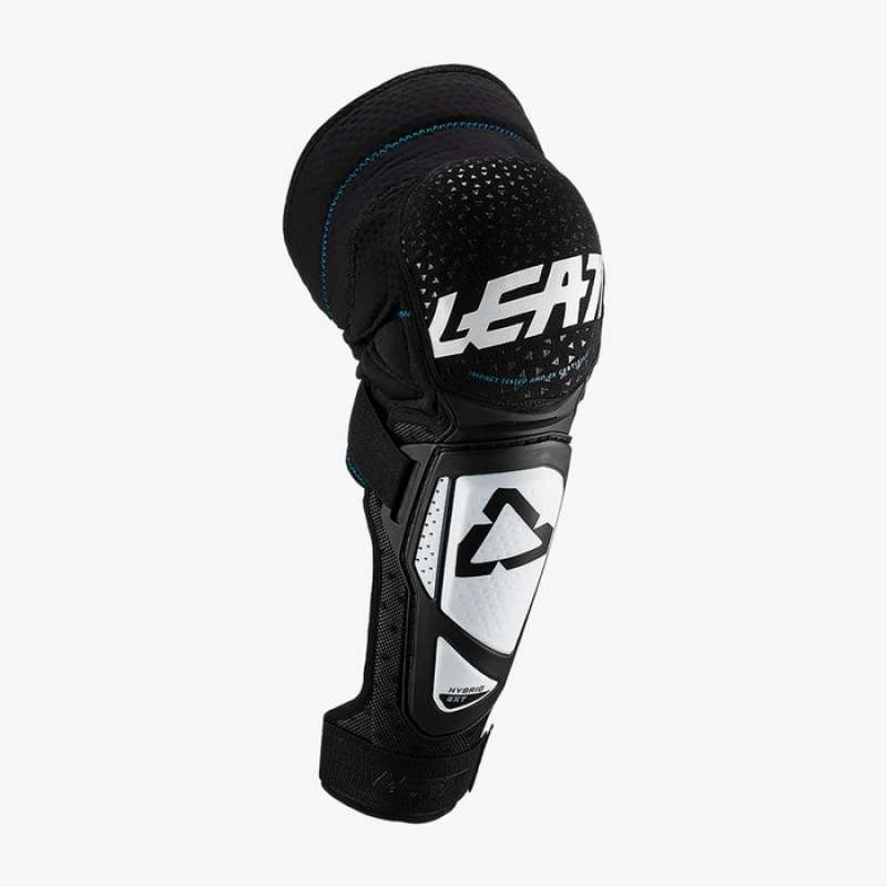 LEATT Junior Knee Shin Guard 3DF Hybrid EXT Protection MX Anak Motocross  [White/Black]