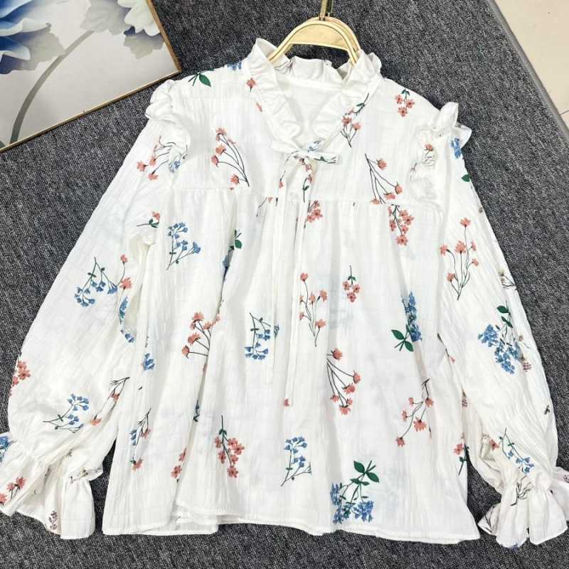 Jual Blouse Azura Ruffle Korean Style Di Seller Miamiao Krendang