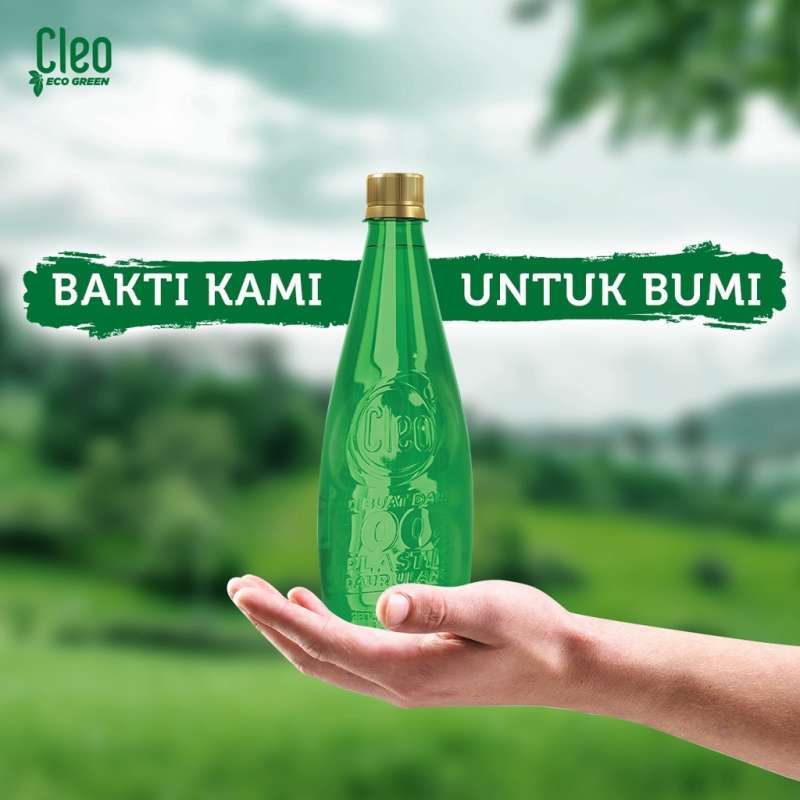 Promo Cleo Eco Green Purified Water 750ml X 12pcs Per Karton