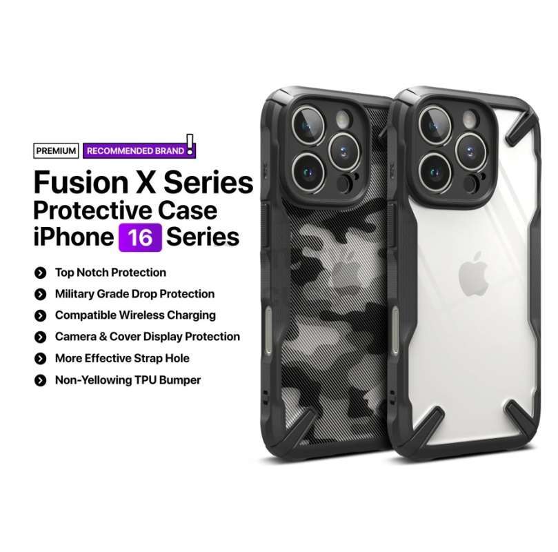 Jual Case iPhone 16promax 16pro Ringke Fusion X Shockproof Casing