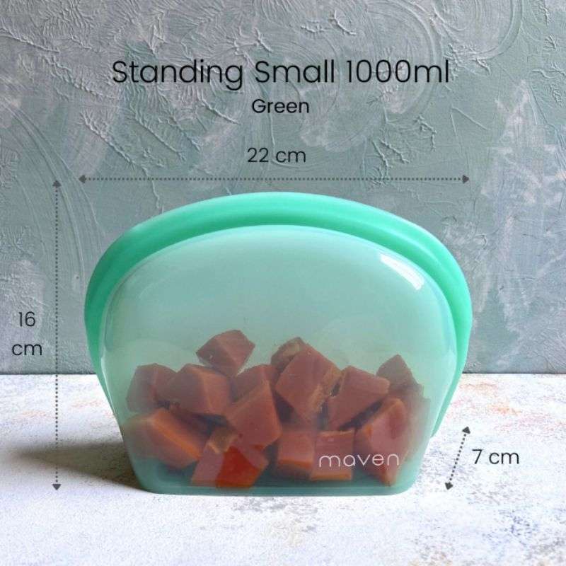 Maven Standing Small (1000ML) Silicone Bag Food Grade Leakproof