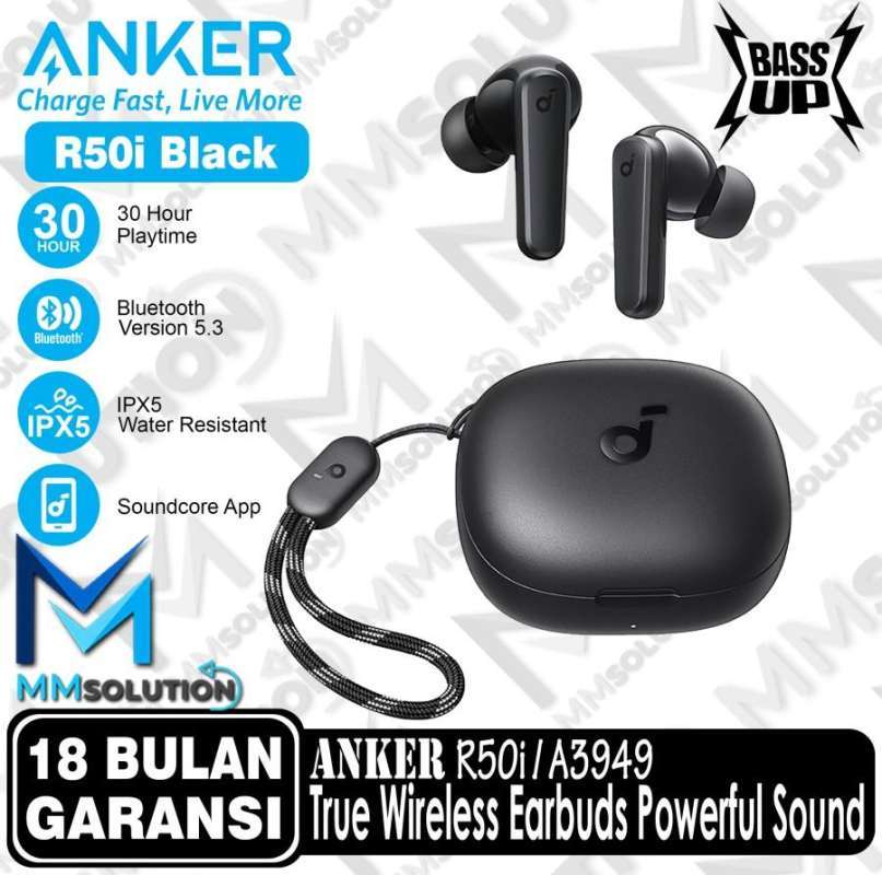 ANKER Soundcore R50i Stick TWS Earphone True Wireless Earbuds Bluetooth  A3949 Light Blue