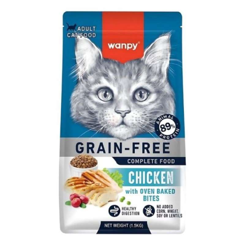 Wanpy Grain Free Adult Kitten Dry Cat Food Makanan Anak Kucing Dewasa 