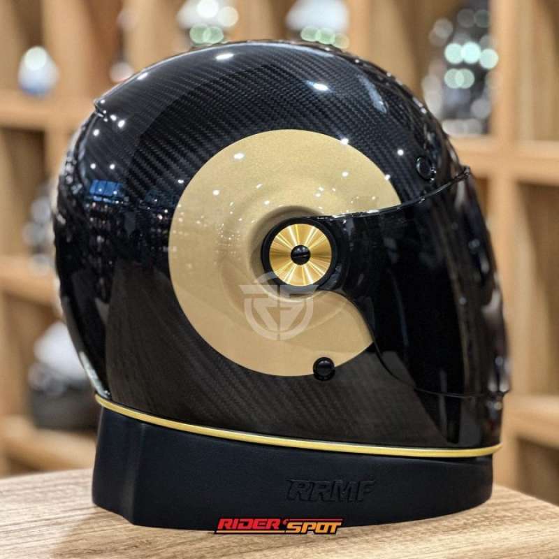 Helm Bell Bullitt CARBON TT Gloss Black Gold Helmet Original USA