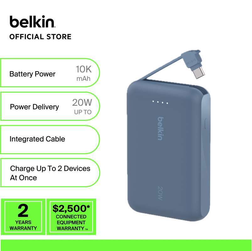 Promo Belkin Bpb021fq Boostcharge Power Bank 10k With Integrated