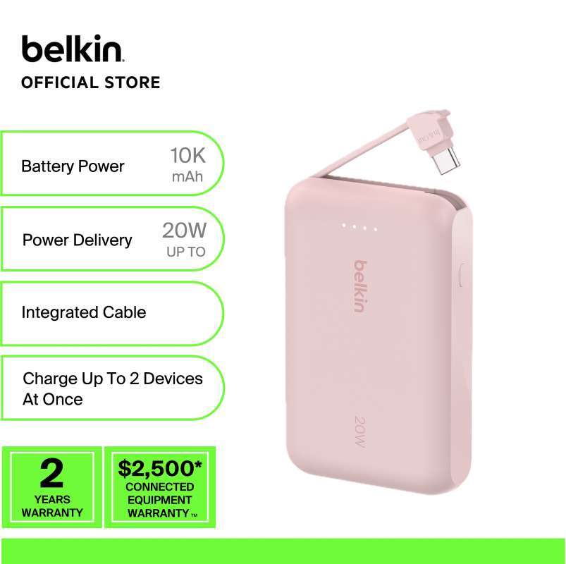 Integrated Cable Belkin 20k Power Bank Belkin BoostCharge Power