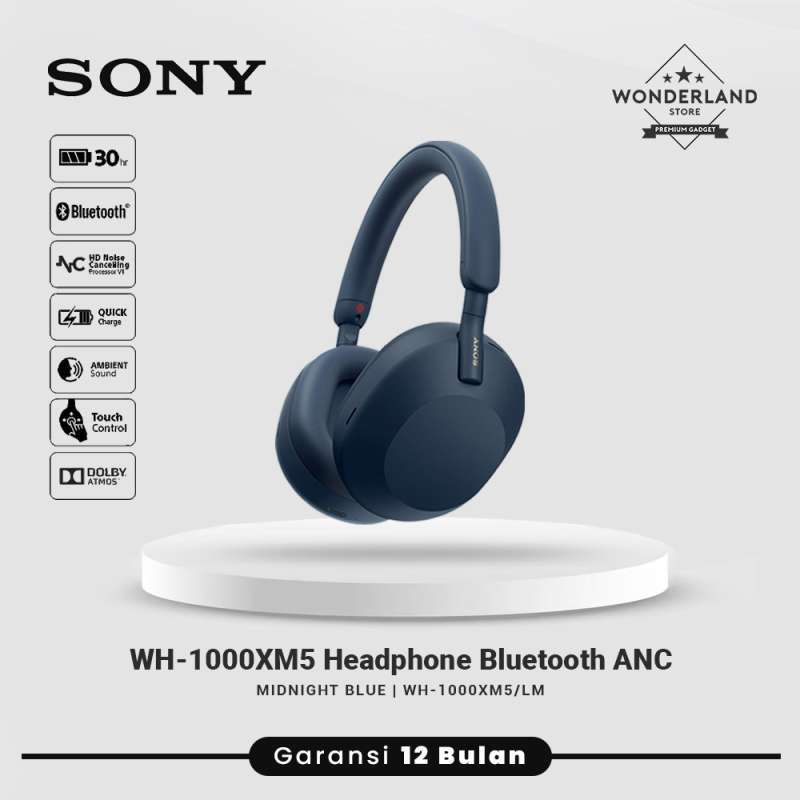 Sony WH1000XM5 WH-1000XM5 Headphone Bluetooth ANC Over Ear SBC AAC LDAC - Main Image