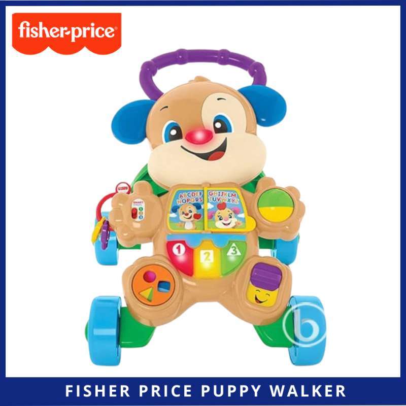Fisher Price Learn Laugh Puppy Walker Activity Toys Sound Light Aktivitas  Bayi