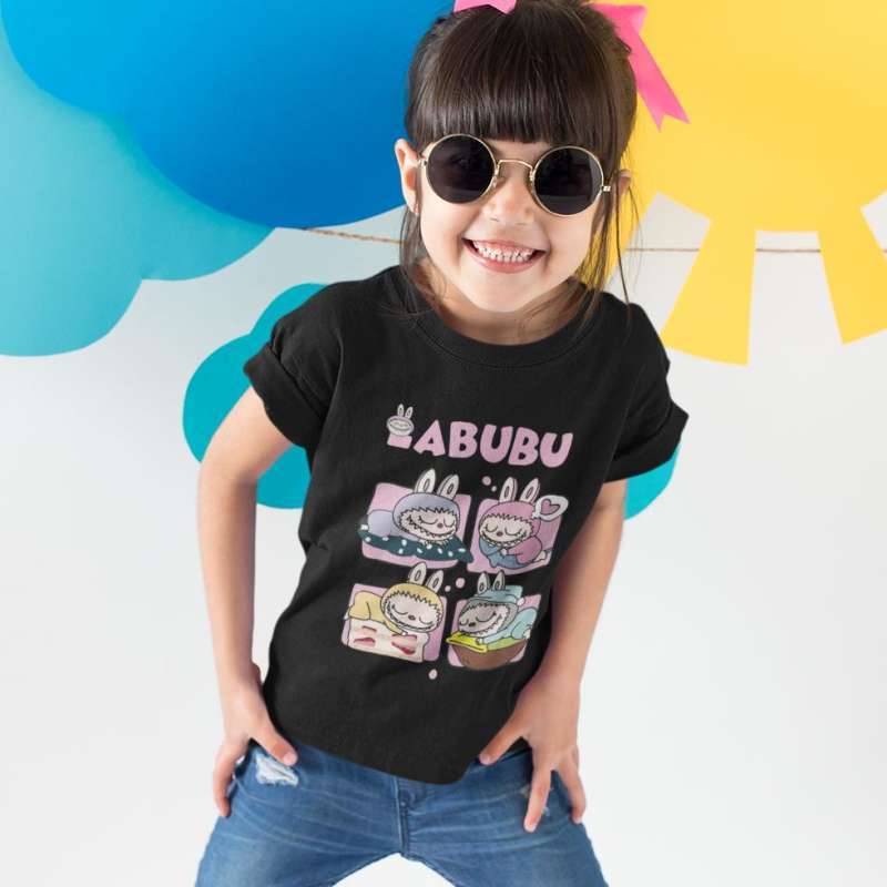 Promo Kaosbro Kaos Anak Labubu Gemoy 24s Cotton Combed Tebal
