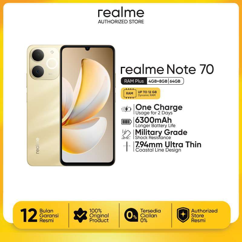 realme Note 70T 4GB/64GB ゴールド realme Note 70T 64GB/4GB