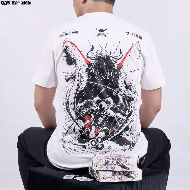 CLOWOR Zoro vs Kaido One Piece Anime T-Shirt