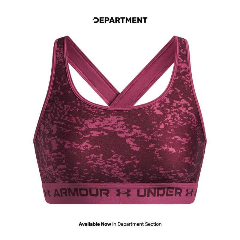 Sport Bra Wanita UNDER ARMOUR CROSSBACK MID PRINT 1361042659 ORIGINAL