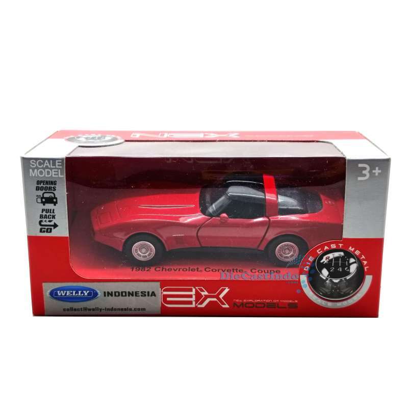 Jual Welly Nex 1:34 - 1982 Chevrolet Corvette Coupe Di Seller