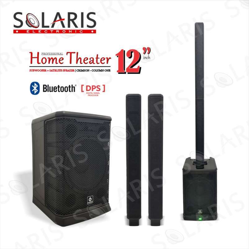 Speaker Aktif Satelite dan Subwoofer 12 inch CRIMSON CR-12 COLUMN ONE DSP  Bluetooth Home Theater Speaker Column