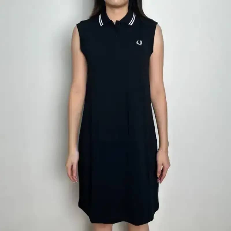 Promo Dress Fred Perry Twin Tipped White Black England Sleeveless
