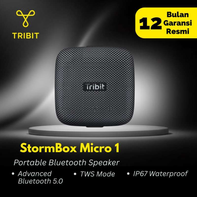 Tribit StormBox Micro 1 Speaker Bluetooth Portabel dengan Bass yang Menggelegar dan IP67 Tahan Air untuk Petualangan Luar Ruangan dan Suara Mengagumkan