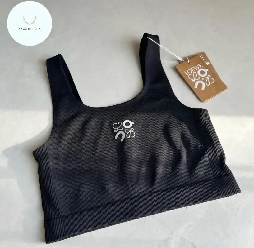 Jual Loewe X On Seamless Bra In Black Ribbed Knit Jersey Di Seller
