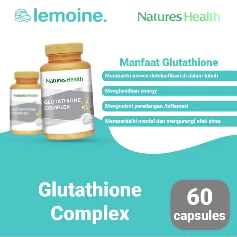 Promo Natures Health Glutathione Complex Suplemen Mencerahkan Kulit Kering  Jerawat Kerutan 60 Kapsul Original Diskon 2% Di Seller Farma Medicine  Original - Tanah Kali Kedinding, Kota Surabaya