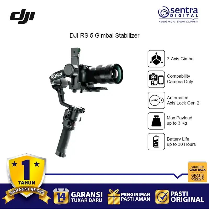 Jual Dji Rs 5 3-axis Gimbal Stabilizer For Camera Di Seller Sentra ...
